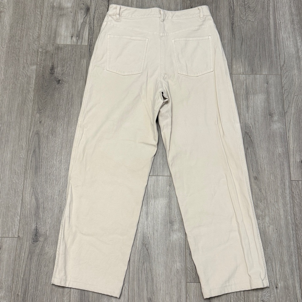 Wilfred Slim Barrel Leg Cream Pants - Picture 2 of 7